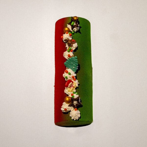 Vanille roomijs gevuld met sorbet van aardbei, citroen en basilicum